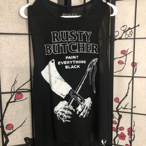 Rusty Butcher Womens Muscle Tank